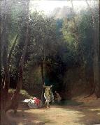 Carl Blechen Badende Madchen im Park von Terni oil painting artist